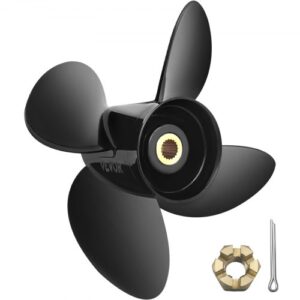 VEVOR Outboard Propeller, Replace for OEM 3587522, 4-Blade 14 1/4" x 19" Pitch Aluminium Boat Propeller, Compatible with Volvo Penta SX Drive All Mo