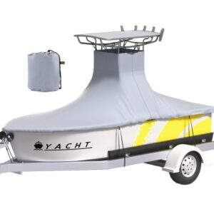 VEVOR T-Top Boat Cover, Fit for 22'-24' Boat, Heavy Duty 600D Marine Grade Oxford Hard Top Cover, UV Resistant Waterproof Center Console Boat Cover