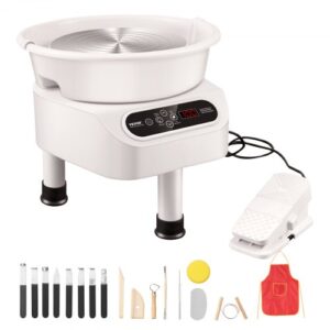 VEVOR Pottery Wheel, 11 inch Pottery Forming Machine, 450W Electric Wheel for Pottery with Foot Pedal and LCD Touch Screen, Direct Drive Ceramic Wheel