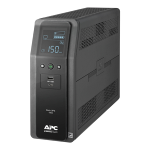 APC - Back-UPS Pro, 1500VA, Tower, 120V, 10 NEMA 5-15R outlets, LCD, 1 USB Type C + 1 USB Type A ports - Black