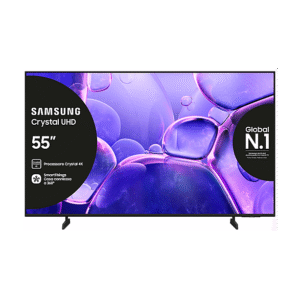 Samsung UE55U8000FUXZT, Smart TV Crystal UHD 55'', 4K, Processore 4K, HDR, Experience, OTS Lite & Adaptive Sound, Metal Stream Design