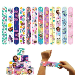 Best Trade 12 stk/sæt Gabby's Dollhouse Family Series Armbånd PVC Snap Circle Cartoon Pat Circle Armbånd Sjove gaver til børn Legetøj