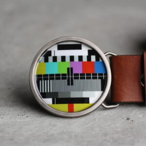 Etsy - myBeltBuckle Monoskop Gürtelschnalle, Tv Testbild Retro Gürtelschnalle