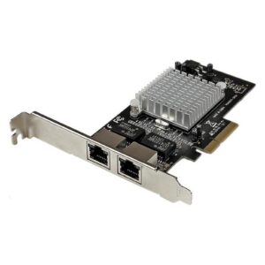 StarTech 2 Port PCIe Gigabit Network Card (Mini PCI Express), Netzwerkkarte, Schwarz