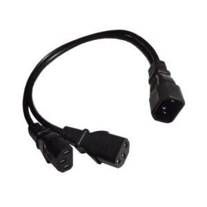 IEC 320 C14 Han til 2x C13 Hun Splitter Adapterkabel Strømkabel UPS Server