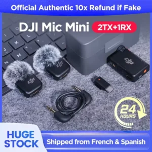 Originele DJI Mic Mini Draadloze Microfoon 48 uur Batterijduur Twee niveaus van ruisonderdrukking Ultralichte Vlogging Microfoon 1TX+1RX