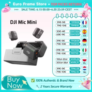 Microfoon zonder draadkabel DJI Mic Mini (2 zenders + 1 ontvanger)/(1 zender + 1 ontvanger) met intelligente ruisonderdrukking en hoogwaardige audio Mini 1TX + 1TR