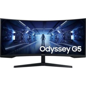 Samsung Curved Gaming PC -skärm - - Odyssey G5 - G55T C34G55TWP - 34 '' UWQHD - SAD - 1 ms - 165Hz - HDMI / DisplayPort / USB