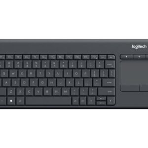 Logitech Wireless Touch Keyboard K400 Plus - Näppäimistö - trådløs - 2.4 GHz - nordisk - sortti