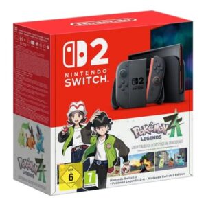 Nintendo Switch 2 + Pokémon Legends: Z-A: Switch 2 Edition, Switch 2, musta, Analoginen/Digitaalinen, D-pad, Kotipainike, Valikkopainike, ...