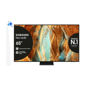 Samsung QE65QN70FAUXZT, Smart TV Neo QLED 65'', Vision AI, 4K Mini LED, Processore NQ4 AI Gen2, 4K Upscaling, Motion Xcelerator 144Hz, Quantum HDR, OTS Lite, AirSlim Design