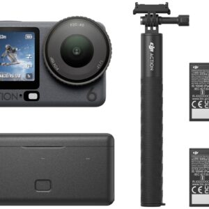 DJI Action Cam "Osmo Action 6 Adventure Combo", schwarz, B:4,72cm H:3,31cm T:7,28cm, Camcorder, Action Cam