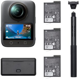 DJI Action Cam "Osmo 360 Adventure Combo", dunkelgrau, B:6,1cm H:8,1cm T:3,63cm, Camcorder, 360-Kamera, Action Cam