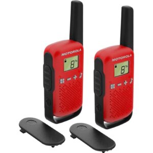 Motorola Talkabout T42 - Transportabel - radiopuhelin - PMR - 446 MHz - 16 kanavaa - sort og rød (pakke med 2)