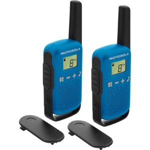 Motorola Talkabout T42 - Kannettava - kaksisuuntainen radio - PMR - 446 MHz - 16 kanavaa - musta ja sininen (2 kpl pakkaus)