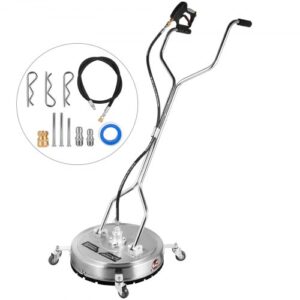 VEVOR Pressure Washer Surface Cleaner, 21'', Max. 4000 PSI Pressure by 3 Nozzles for Cleaning Driveways, Sidewalks, Stainless Steel Frame w/Rotating D