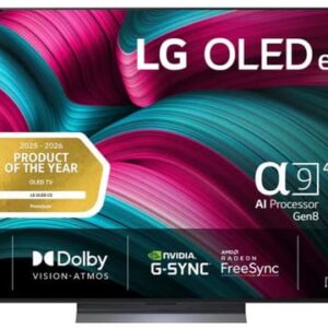LG OLED evo AI OLED65C54LA, 165,1 cm (65"), 3840 x 2160 pikseliä, OLED evo, Älytelevisio, Wi-Fi, musta