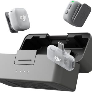 DJI Mikrofon "Mic Mini 2 (1 TX + 1 Mobile RX + Charging Case)", grau (schwarz, grau), Mikrofone, Mikrofon
