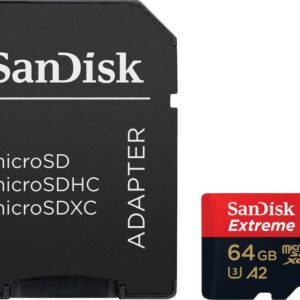 SanDisk Speicherkarte "Extreme PRO microSDXC™-UHS-I-KARTE", schwarz (schwarz, rot), 64 GB, Speicherkarten, Speicherkarte
