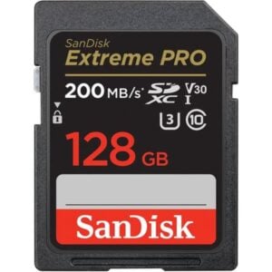 SanDisk Extreme PRO 128GB SDXC UHS-I V30 U3 – 200/90 MB/s för 4K