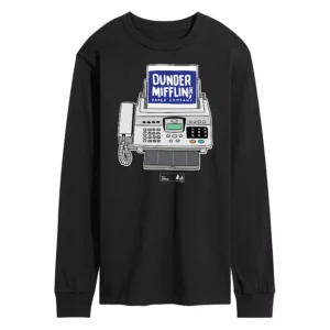 Licensed Character Men's The Office Fax Machine Logo Tee,  - Black - Size: L