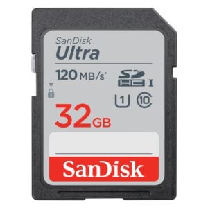 SanDisk Ultra (32 GB, SDHC, U1, UHS-I), Speicherkarte, Grau, Schwarz
