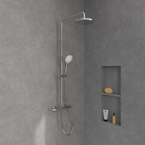 Villeroy und Boch Villeroy & Boch Universal Showers Duschsystem TVS10900200061 mit Thermostat, Wandmontage, chrom