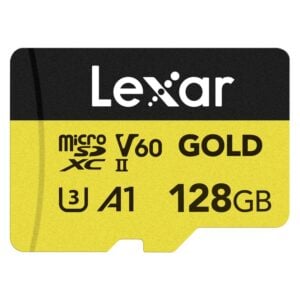 Lexar microSD Memory Card MICROSD GOLD UHS-II (128 GB, microSDXC, U3, UHS-II), Speicherkarte, Gold