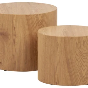 Couchtisch ACTONA GROUP "Mice 2er Set - oval, skandinavisch & modern, pflegeleicht, Komplettset", braun (wildeiche), B:33cm H:40cm T:48cm, Tische, Couchtisch, OTTOs Choice, Langlebiger Beistelltisch in mehreren Farben erhältlich