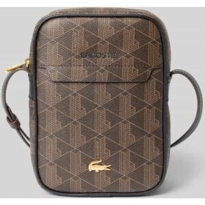 Lacoste Umhängetasche mit Logo-Print Modell 'Blend Vertical Camera Bag' in Mittelbraun, Größe 1 - men - Mittelbraun - 1