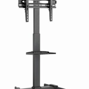Gembird TV-seinäteline  TVS-55T-01, 32–55", 400x400 mm, 35 kg, 1240–1540 mm korkeudensäätö, 4 pyörää, jalusta, musta