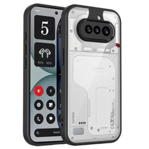 MOBILCOVERS.DK Nothing Phone (4a) Hybrid Mobil Cover - Gennemsigtig / Sort