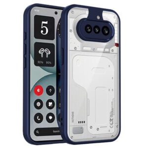 MOBILCOVERS.DK Nothing Phone (4a) Hybrid Mobil Cover - Gennemsigtig / Blå