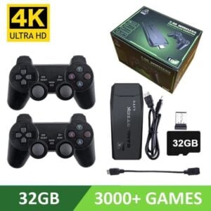 Pelikonsoli 4K Ultra Video Game Console for PS1/SEGA/SNES/MAME Retro TV -pelikonsoli 64GB 10000 Games Video Game Stick M8/X2(M8 32G), M8 32G